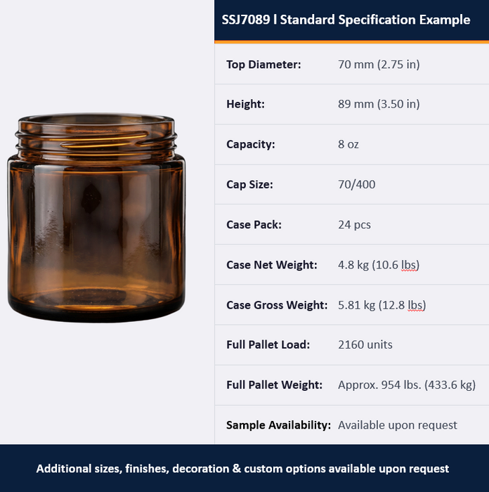 Straight-Sided Glass Jars (CT)