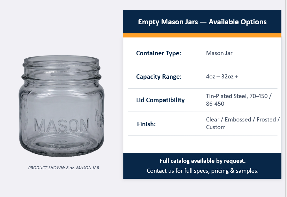 Mason Glass Jars