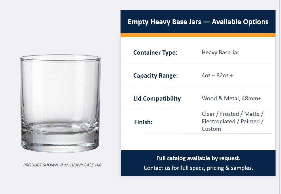 Heavy Base Glass Jars