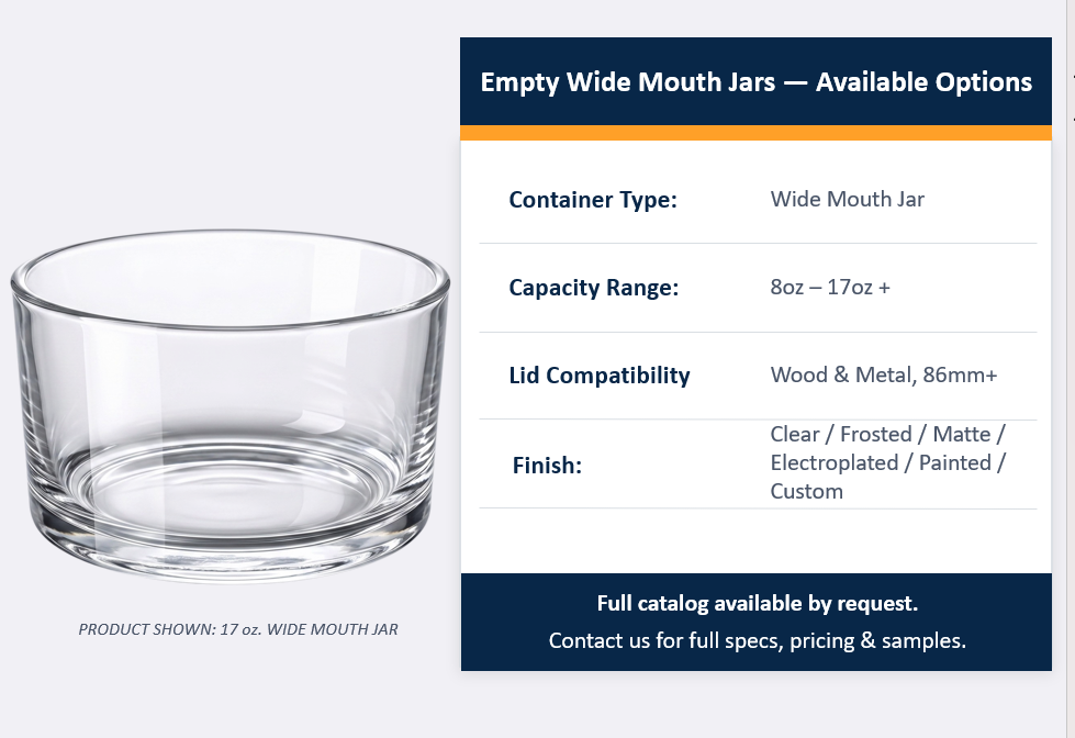 Wide-Mouth Glass Jars