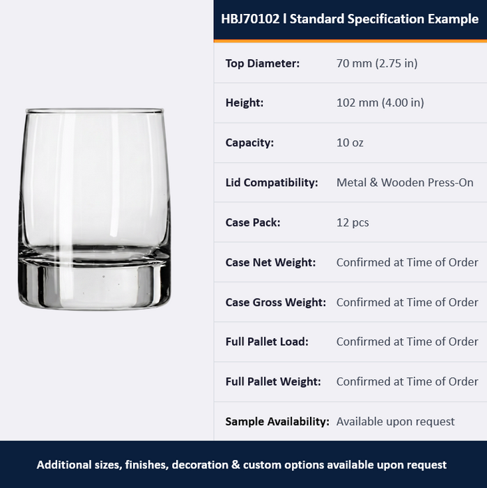 Heavy Base Glass Jars