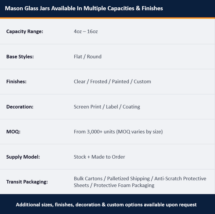 Mason Glass Jars