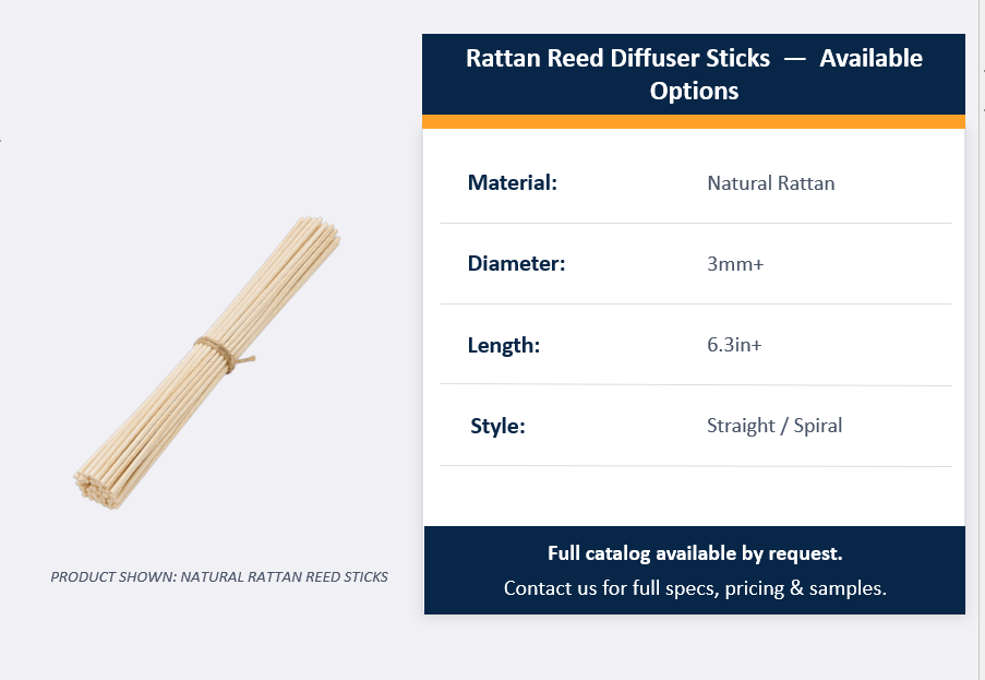 Rattan Natural Reed Diffuser Sticks